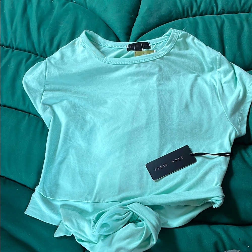 Faded Rose Mint Green Top